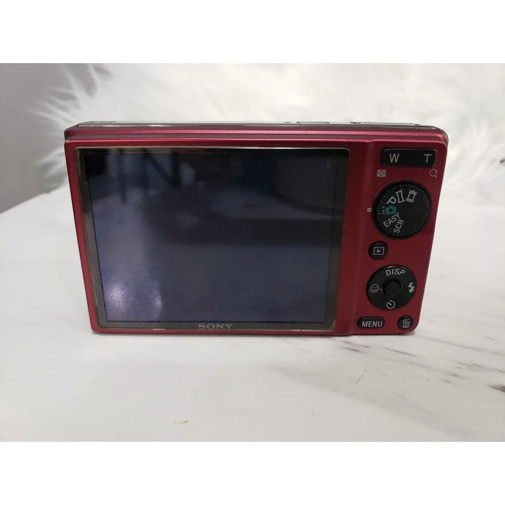 BROKEN FOR PARTS Sony Cybershot DSC-W370 14.1MP Digital Camera Burgandy Red